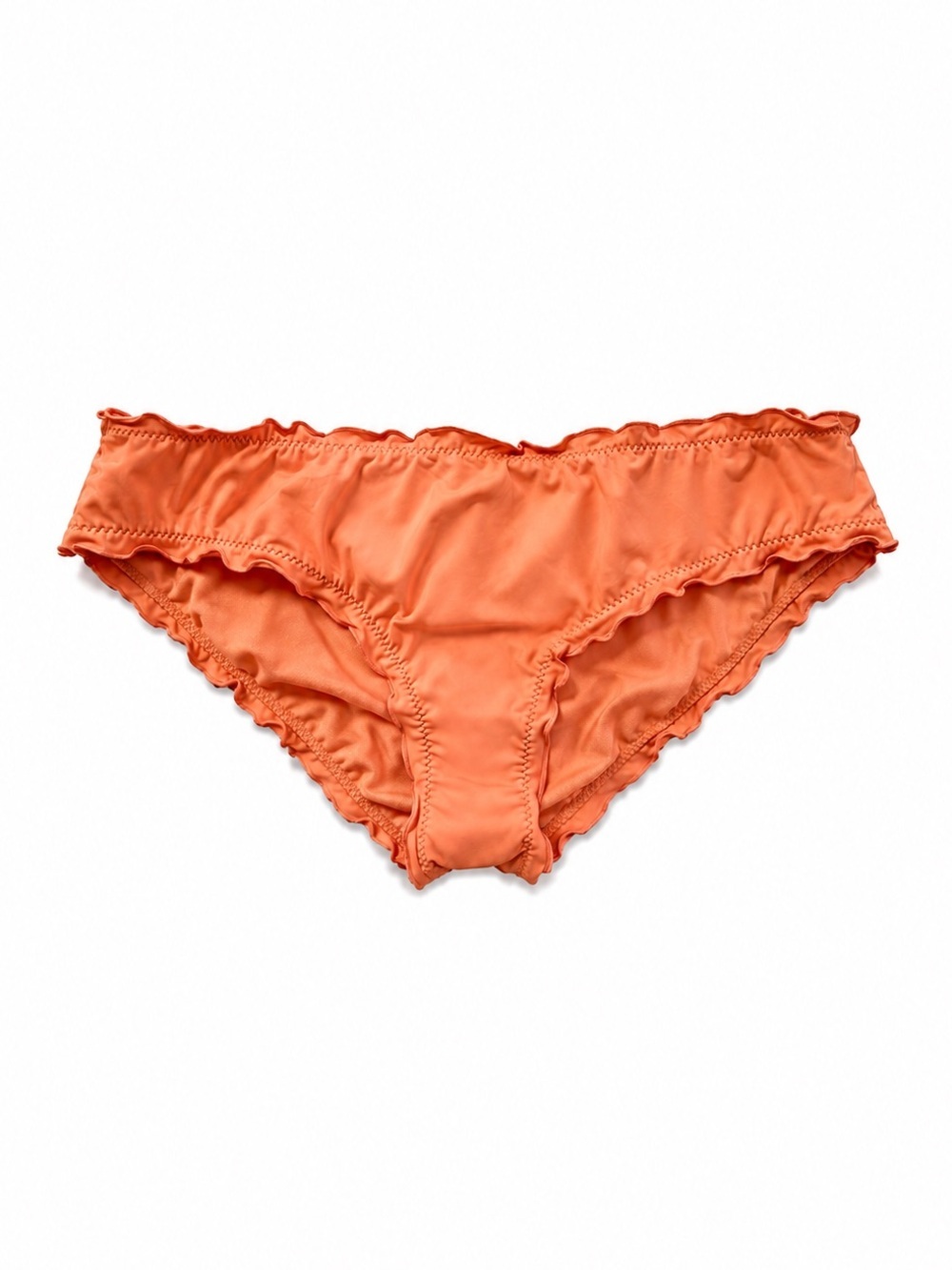Hobie Peach Ruffle Bikini Bottoms Ruched Back Size S NWT
